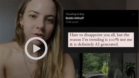 bobbie altoff leaks|Bobbi Althoff Reacts to Leaked NSFW Video, Speaks Out After。